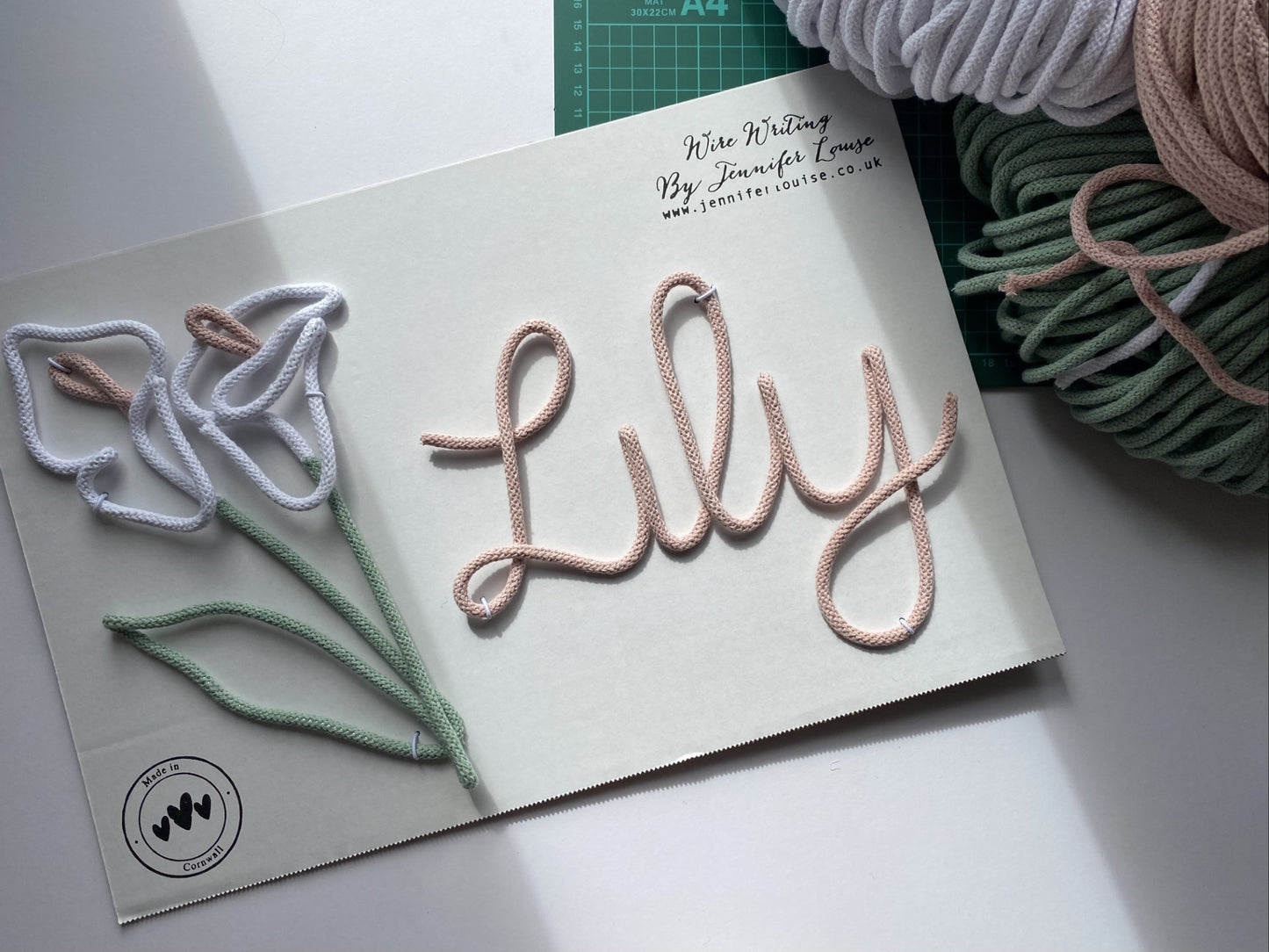 Custom Wire Name or Word Sign - Classic Colours