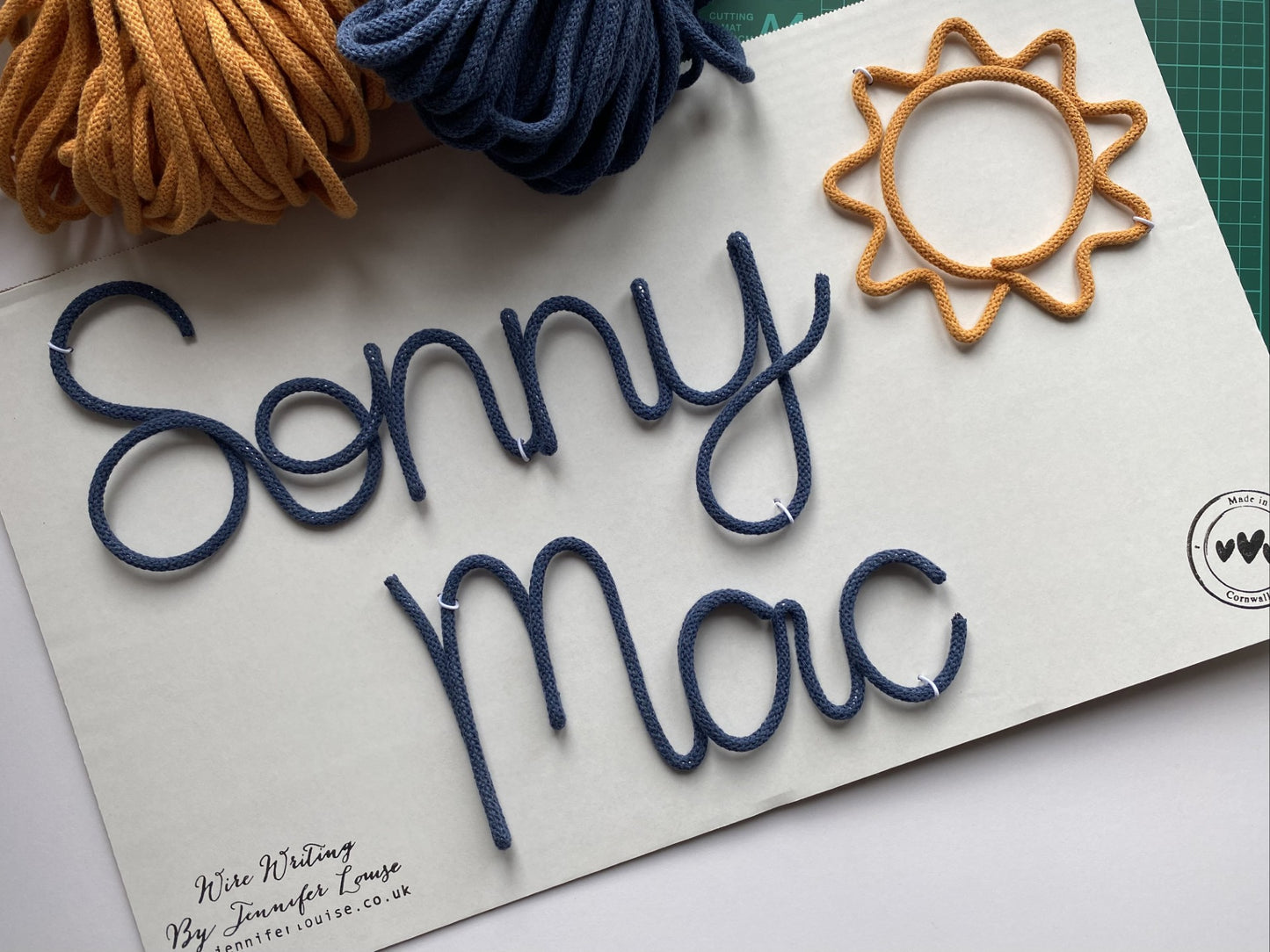 Custom Wire Name or Word Sign - Classic Colours